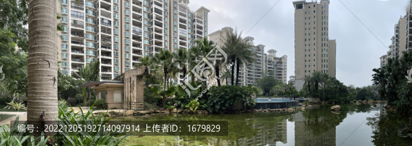 現(xiàn)代花園小區(qū)人工湖