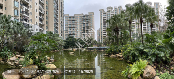中央花園水景區(qū)全景實景