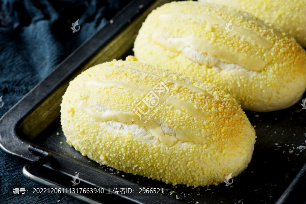 蛋黃麻薯面包