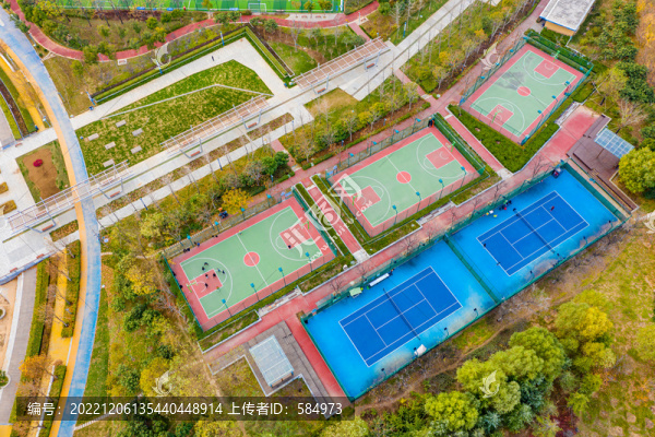 航拍鄭州足球公園籃球場網(wǎng)球場