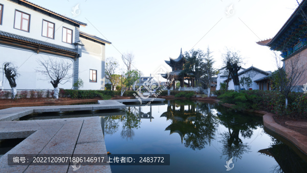 大理市劍川縣劍川古城水景