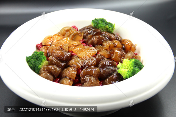 鮑汁腰豆扣海參