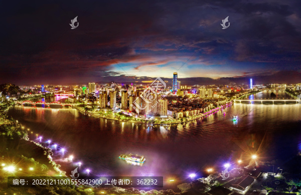 百里柳江風(fēng)光廣西柳州夜景