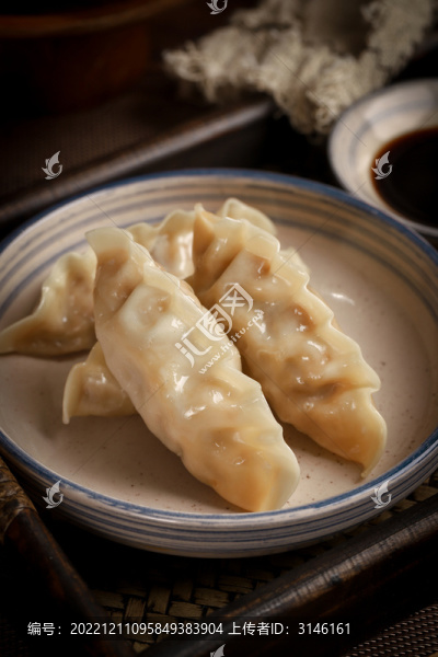 手工水餃餃子特寫