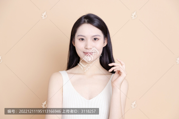 亞洲美女半身肖像