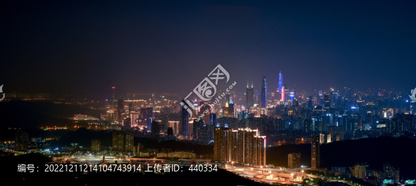 炫麗的深圳市夜景