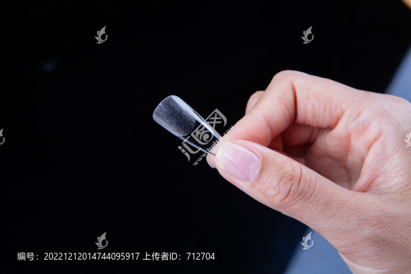 美甲透明指甲片半手拿指甲片