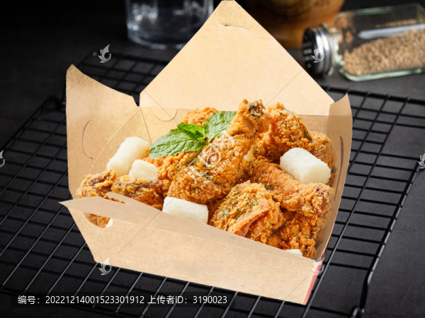 韩式炸鸡孜然味撒粉加年糕