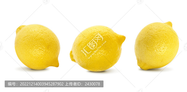 不同角度檸檬的展示圖