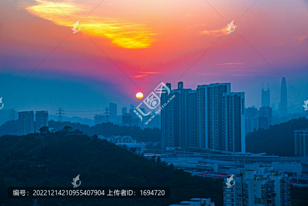 羅湖落日