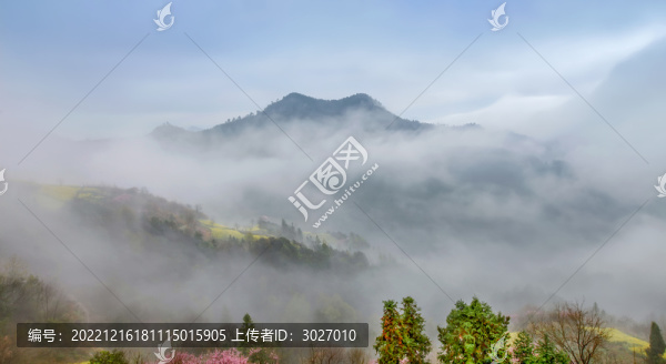 歙縣石潭云海全景圖