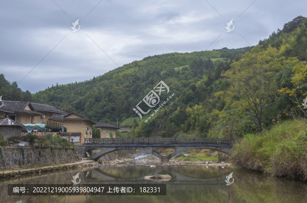 河坑小溪拱橋山水風(fēng)光