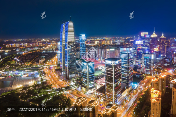 航拍蘇州工業(yè)園區(qū)現(xiàn)代建筑