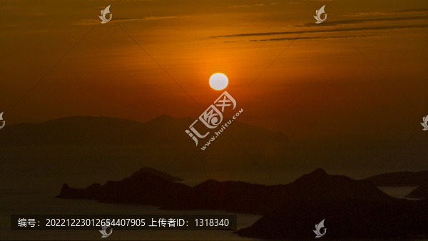 深圳梧桐山風光日出朝霞素材