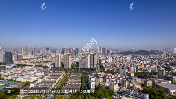 航拍深圳坪山建筑高樓