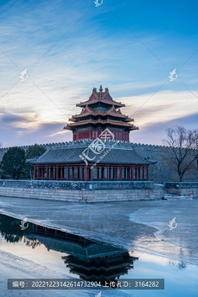 北京故宮角樓日出風(fēng)景