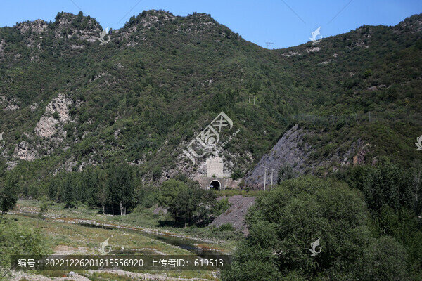 京承鐵路沿線的山巒河流隧道口