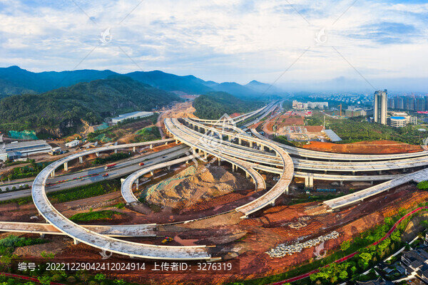 義烏江赤公路環(huán)城南路樞紐航拍