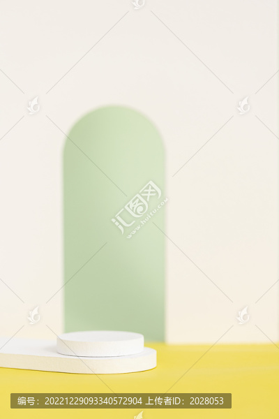 黃綠拼色純電商背景