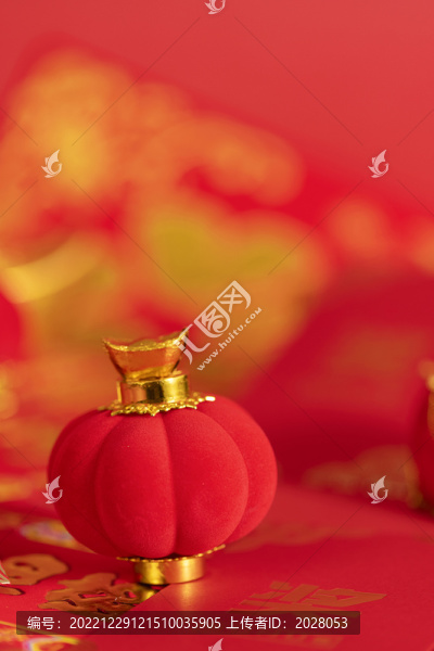 喜慶紅火小燈籠紅色背景