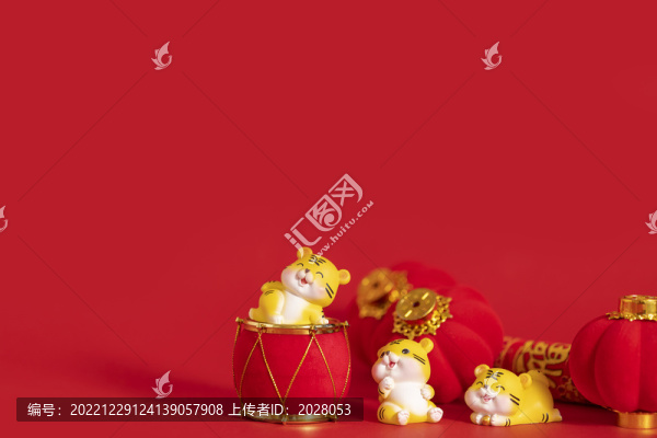 虎年春節(jié)創(chuàng)意紅色背景