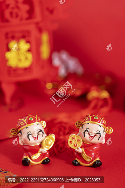 恭喜發(fā)財(cái)新春紅色背景