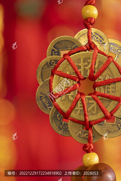 梅花錢創(chuàng)意新年祝福背景