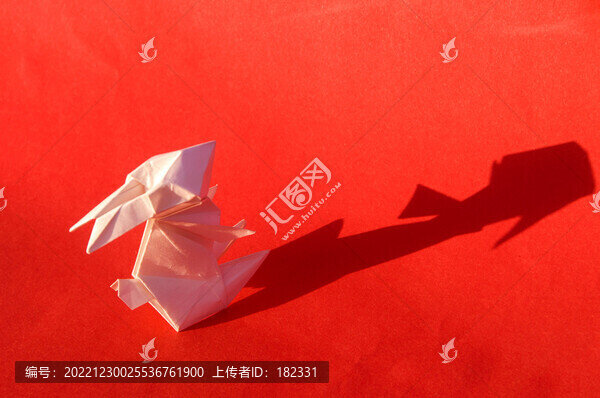 玉兔折紙
