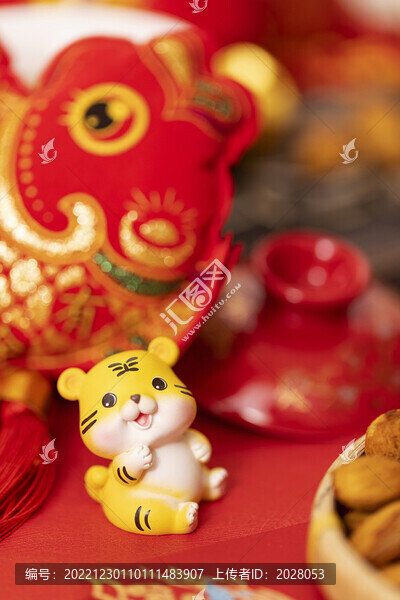 堅果創(chuàng)意新春喜慶紅火圖片