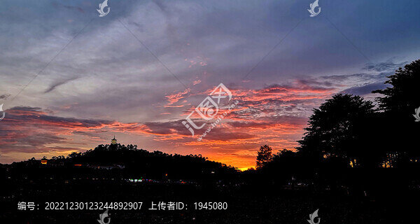 橋頭蓮湖公園落日