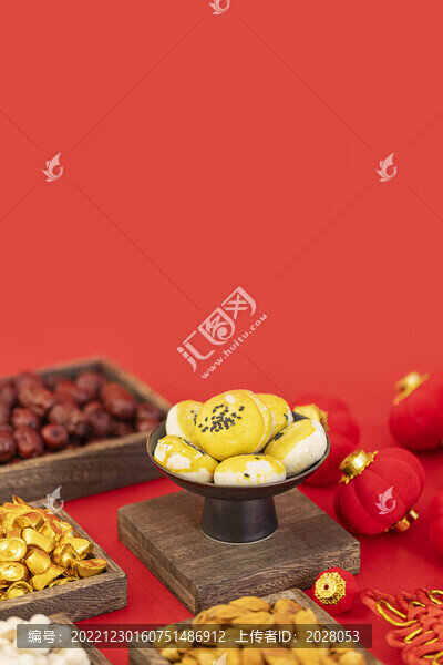蛋黃酥新年糕點圖片