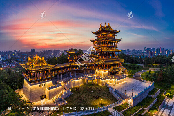 義烏雞鳴閣建筑全景