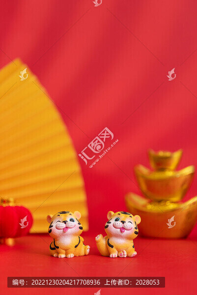 老虎創(chuàng)意中式新年背景