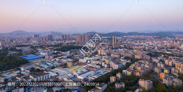 航拍深圳龍崗坪山建筑高樓
