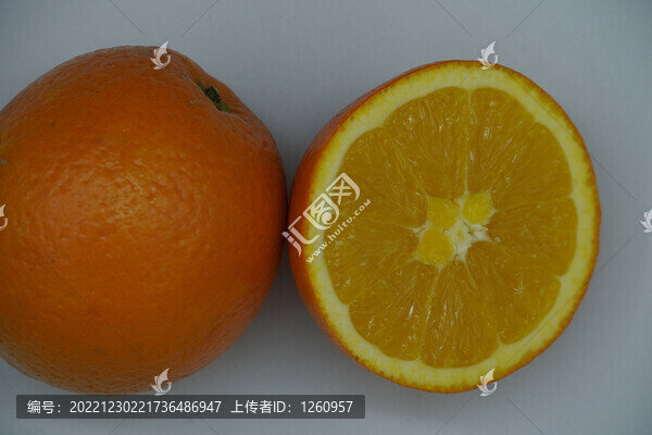 橙子切開(kāi)圖