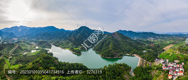 武義石鵝湖水庫航拍全景