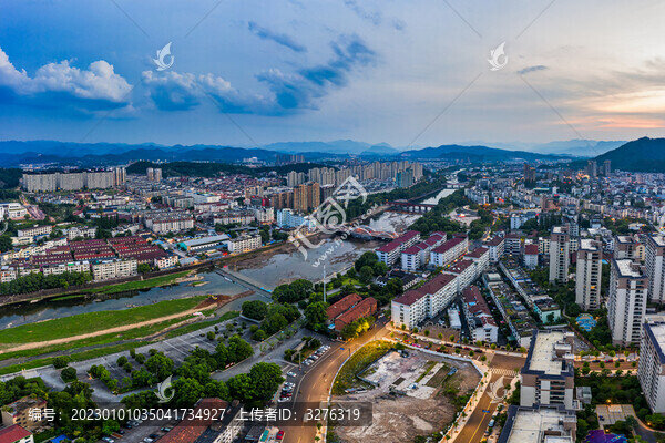 浙江武義城市風(fēng)光航拍