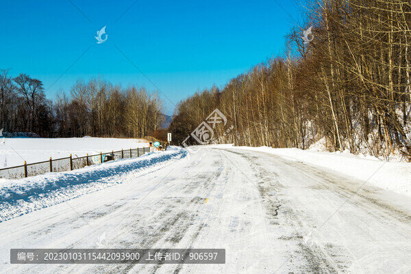 冬季雪景公路