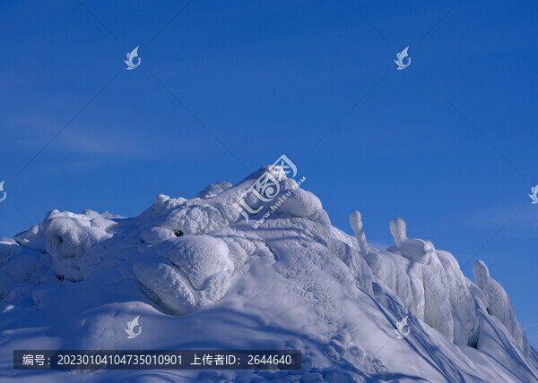 雪景雪山呼和浩特冬季雪景