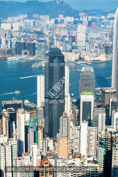 航拍中國香港特寫