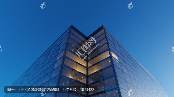 俯視玻璃建筑照片