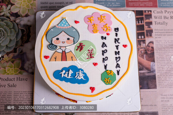 壽星手繪蛋糕