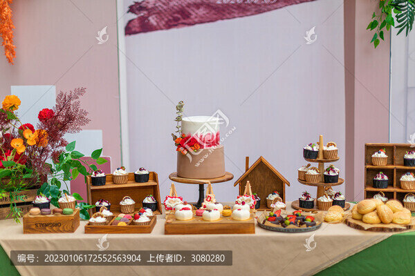 美式鄉(xiāng)村風(fēng)甜品臺