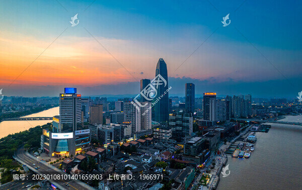 寧波三江口老外灘夜景
