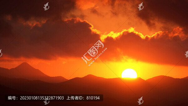 太陽升起朝氣蓬勃旭日東升