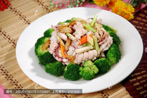 西蘭花炒鮮魷