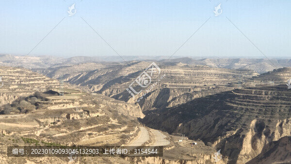 西北陜北大山山溝