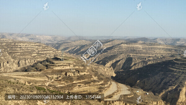 西北陜北大山山溝