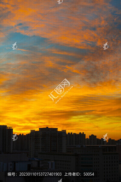 城市朝霞