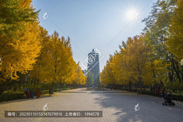 秋天古塔